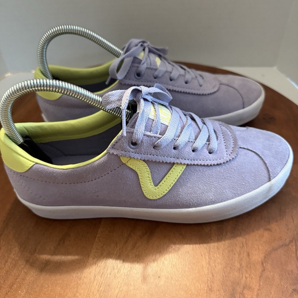 Vans Sport Suede Lavender Lime Green Low‎ Top Skate Sneakers Mens 7/Womens 8.5